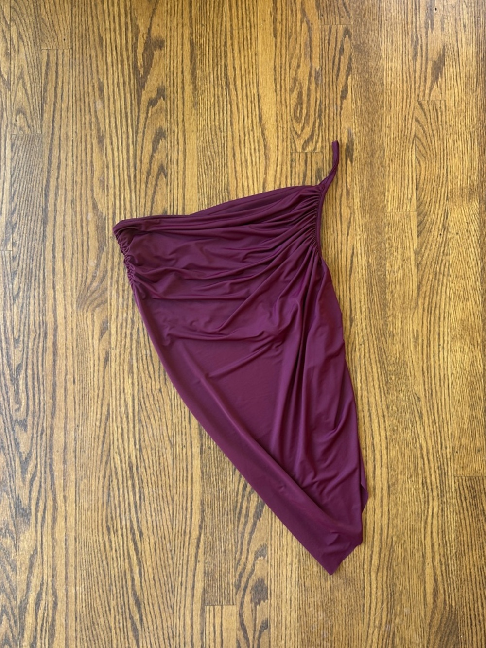 Urban Outfitters Asymmetrical One-Shoulder Skirt in Plum